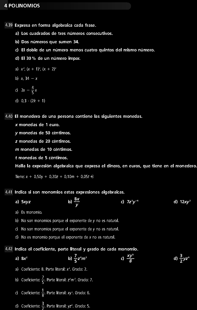 Ejercicios monomios 2o eso pdf